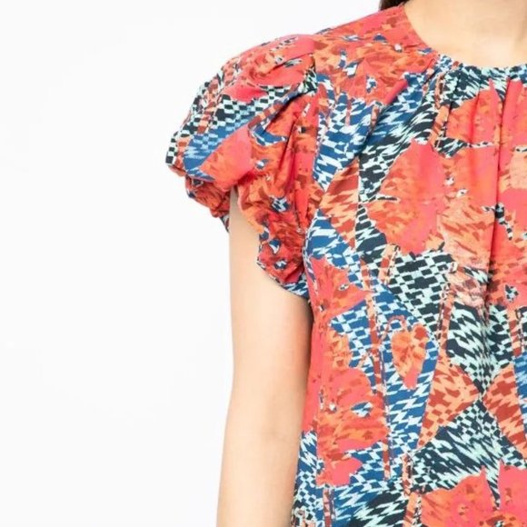 ULLA JOHNSON Iren abstract print blouse - 2 - Picture 3 of 7